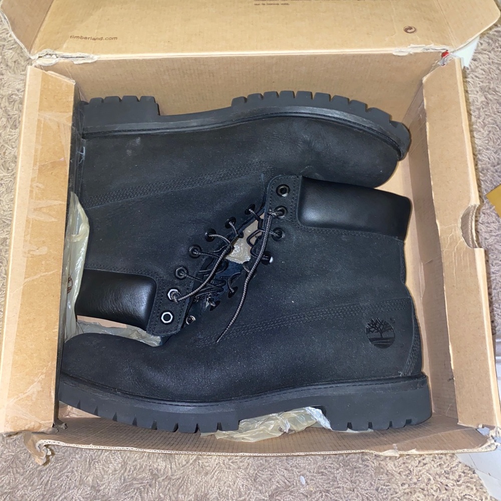 All Black Timberlands